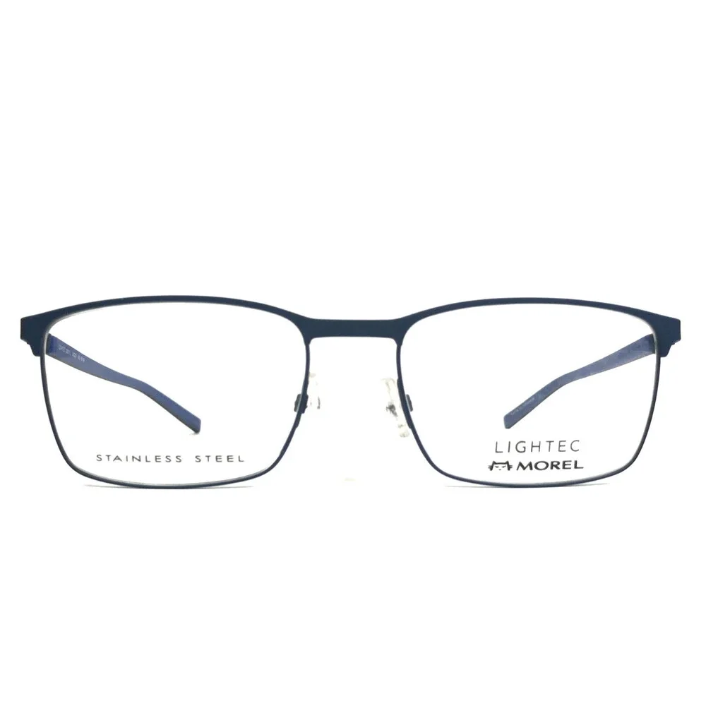 Lightec by Morel Eyeglasses Frames 30011L BN08 Black Blue Square 54-18-145